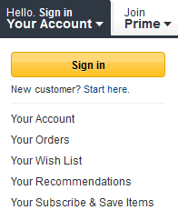 amazon sign in step 1