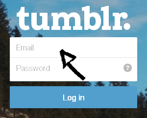 tumblr sign in step 1
