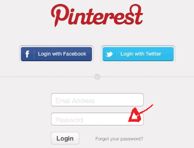 pinterest sign in step 2