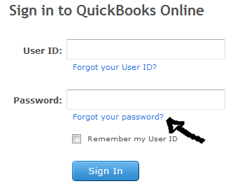 quickbooks online password recovery