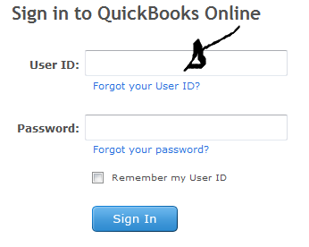 quickbooks online sign in step 1