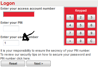 absa bank internet banking sign in step 3