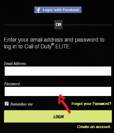 call of duty elite sign in step 2