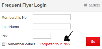 qantas frequent flyer pin recovery