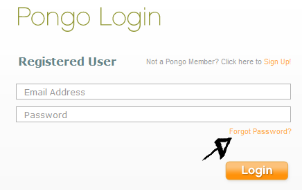 pongo resume password recovery