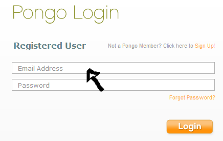 pongo resume sign in step 1