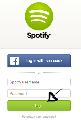 spotify web player sign in step 3