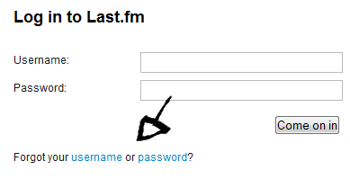 last fm password username recovery