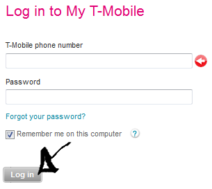my t mobile sign in step 3