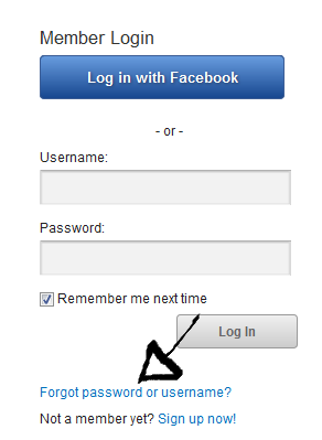 myfitnesspal username password recovery