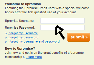 upromise sign in step 2