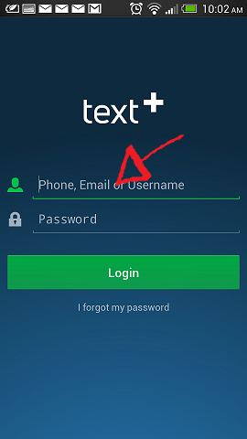 textplus sign in step 2