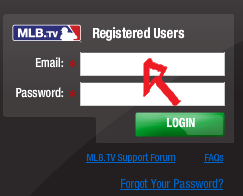 mlb tv sign in page step 1
