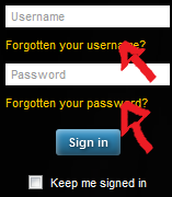 pottermore password username recovery