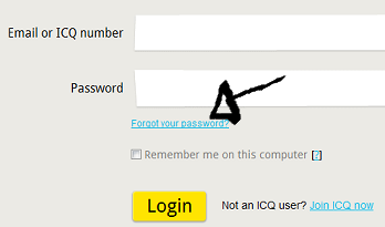 icq password recovery instructions