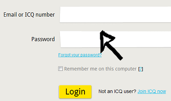 icq sign in page step 2