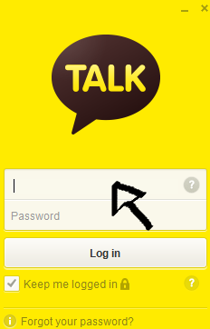 kakaotalk sign in page step 1
