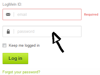 logmein sign in page step 2