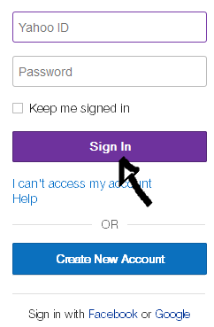 yahoo screen sign in page step 3