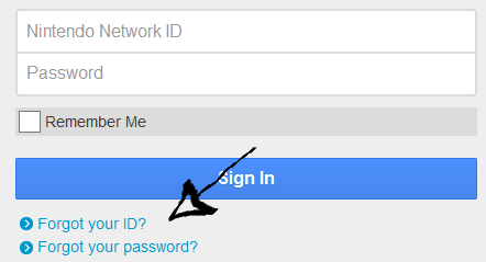 nintendo network id password recovery
