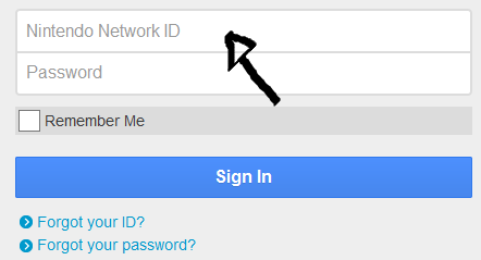 nintendo network id sign in page step 1