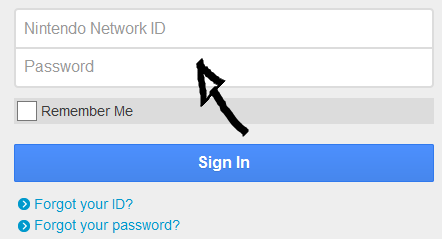 nintendo network id sign in page step 2