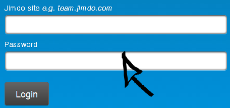 jimdo sign in page step 2
