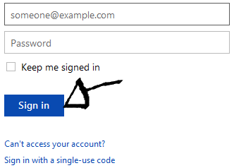 onedrive sign in step 3