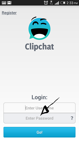 clipchat sign in step 2