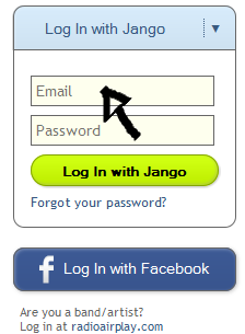 jango sign in enter email